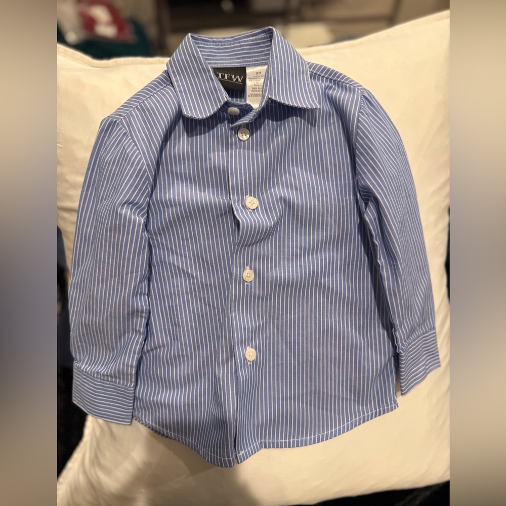 Blue Striped Kids Shirt